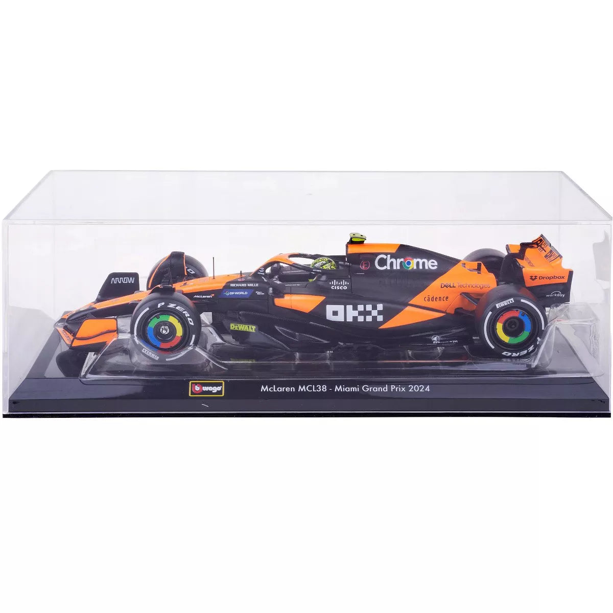 1:24 McLaren 2024 MCL38 Lando Norris #4 & Oscar Piastri #81 - Miami GP