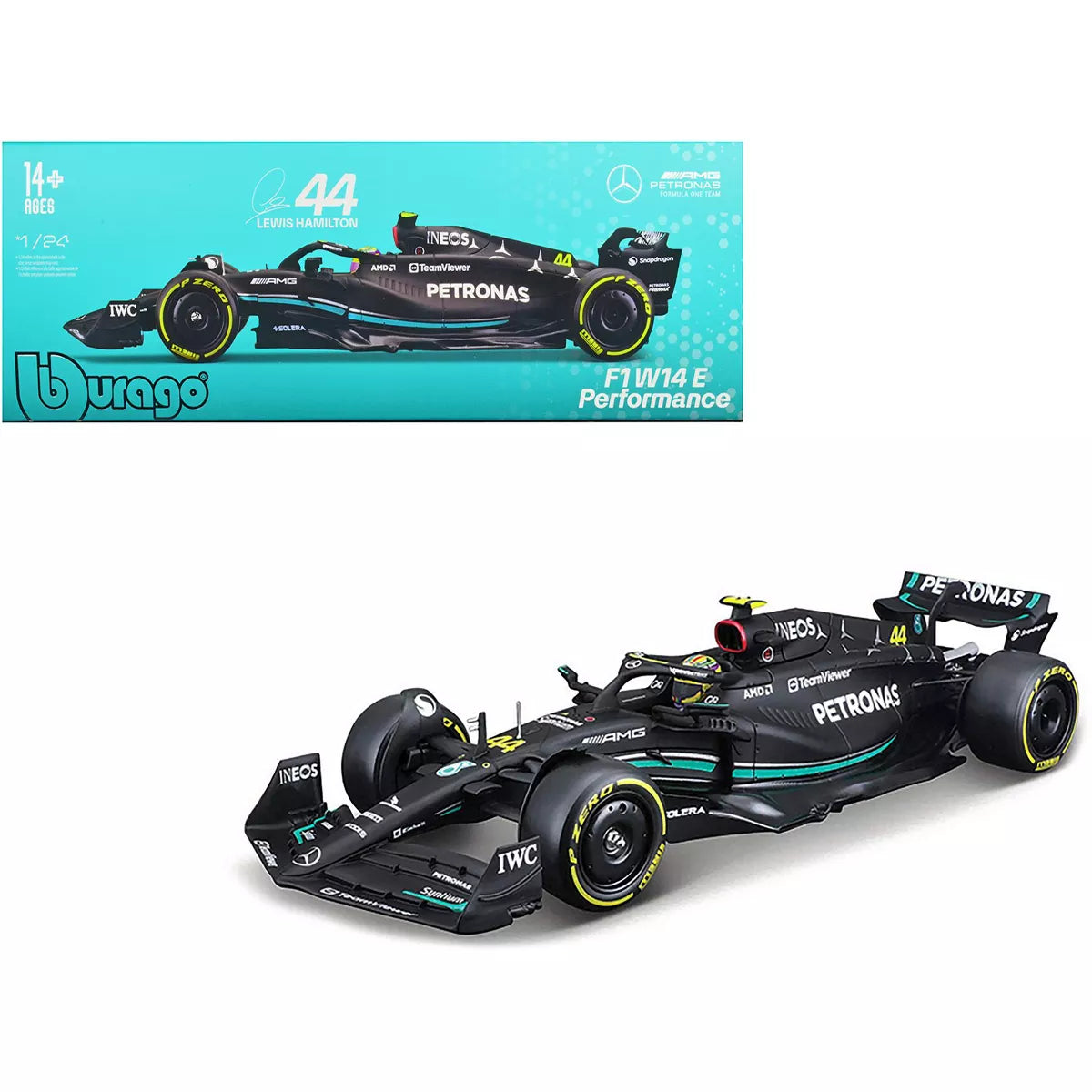 1:24 Mercedes-AMG 2023 W14 Hamilton #44