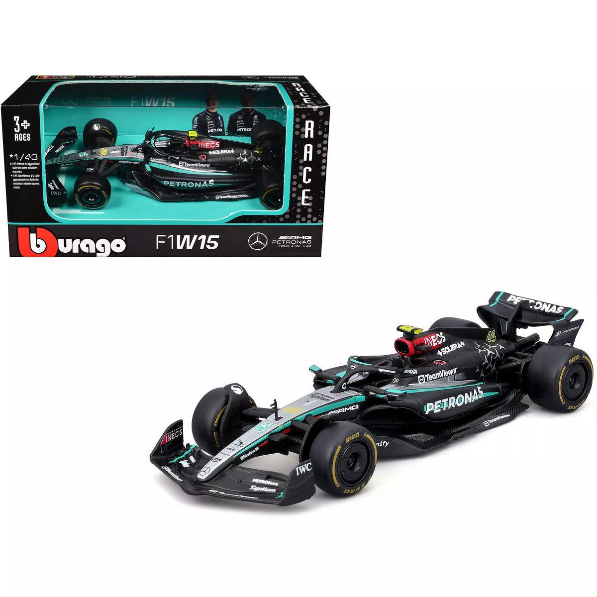 1:43 Mercedes AMG 2024 W15 #44 #63