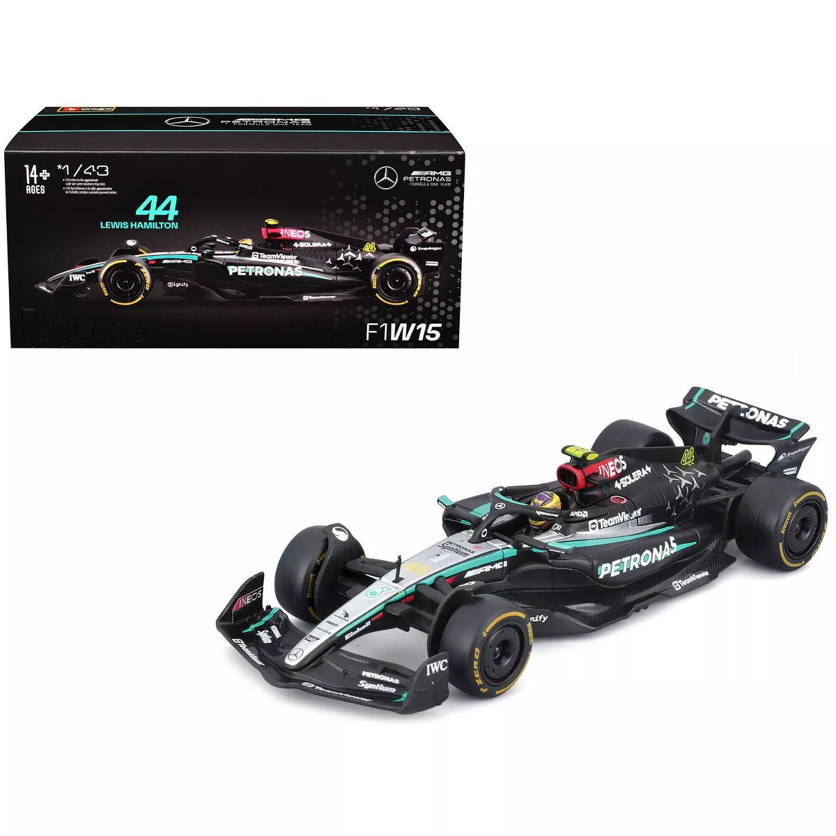 1:43 Mercedes AMG 2024 W15 #44 #63