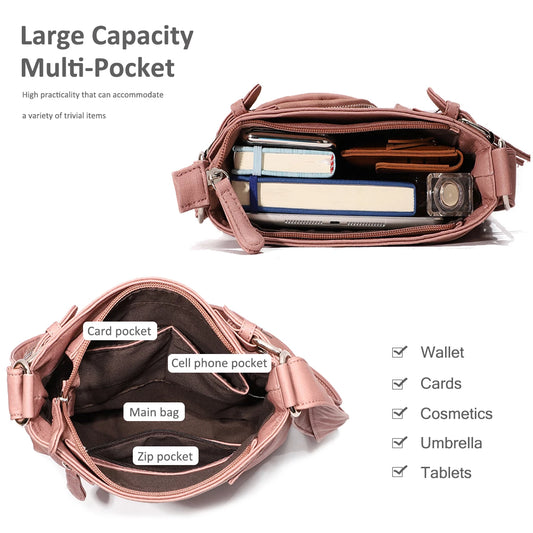 Multi-pocket crossbody bag