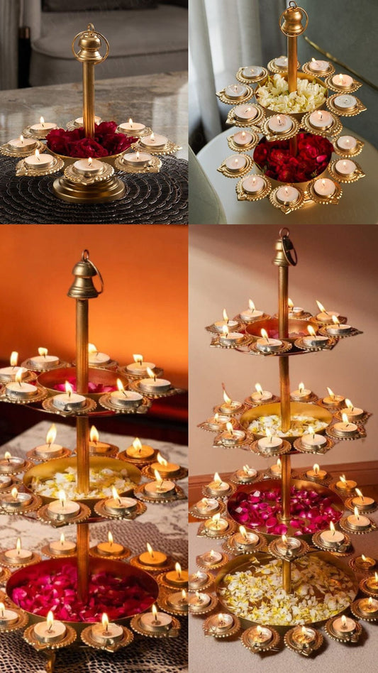 Exquisite Layer Diya Urli Stand