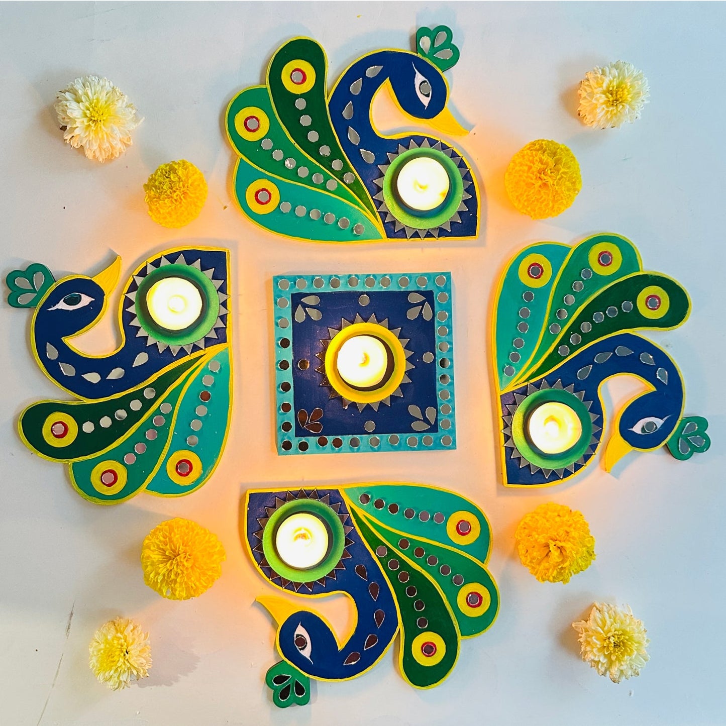 Peacock Rangoli Kit
