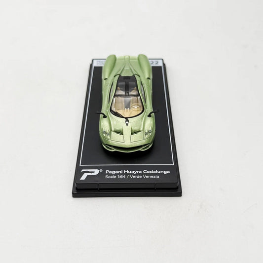 PosterCars 1:64 Pagani Huayra Codalunga – Green – Acrylic Box | Hypercar League Collection #22