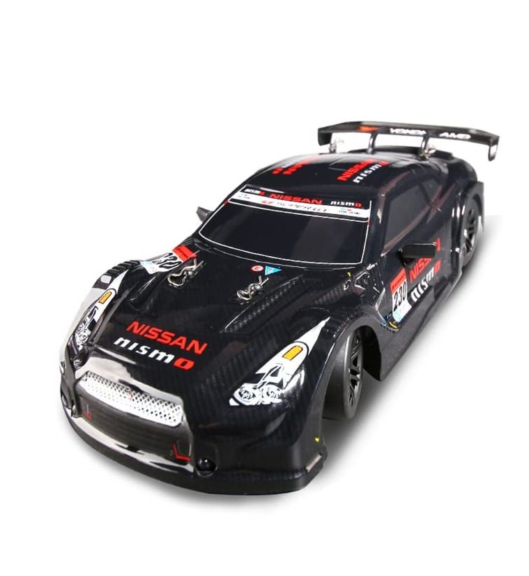 BRAWL ATHLETIX 2.4G 1:16 4WD Drift RC Toy Car(Black Nissan GTR)