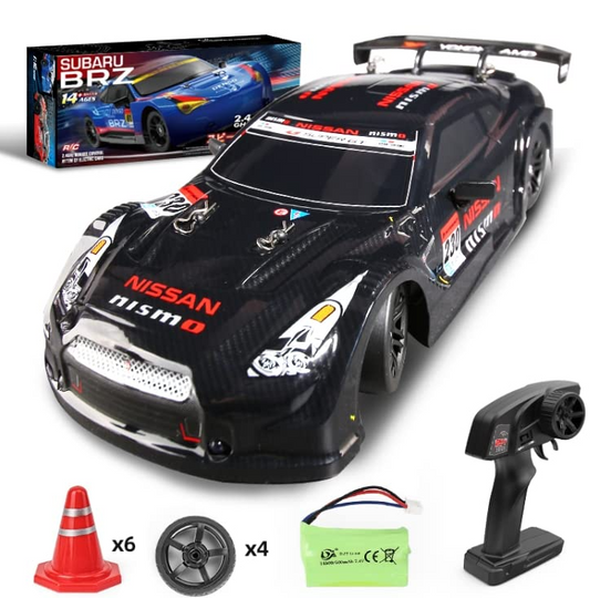 BRAWL ATHLETIX 2.4G 1:16 4WD Drift RC Toy Car(Black Nissan GTR)