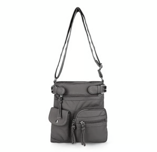 Multi-Pocket Crossbody Bag Soft Shoulder Purse Bag