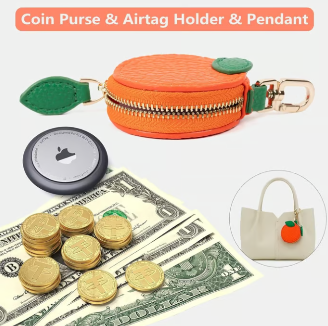 Cute Strawberry & Lemon Mini Coin Purse Charm-Jewelry & Earbuds – Lightweight Gift for Women, Teens & Kawaii Lovers