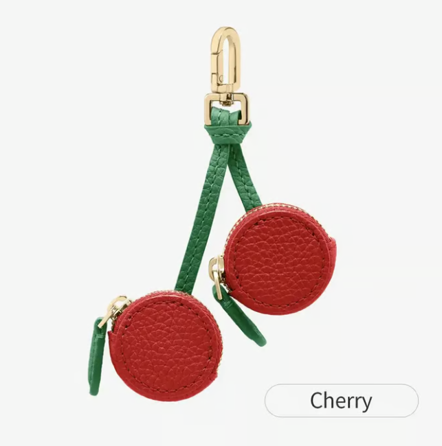 Cute Strawberry & Lemon Mini Coin Purse Charm-Jewelry & Earbuds – Lightweight Gift for Women, Teens & Kawaii Lovers
