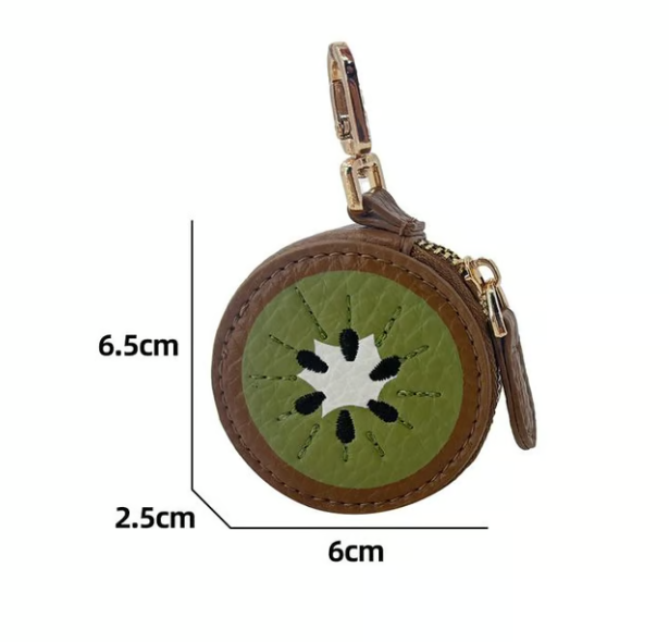 Cute Strawberry & Lemon Mini Coin Purse Charm-Jewelry & Earbuds – Lightweight Gift for Women, Teens & Kawaii Lovers