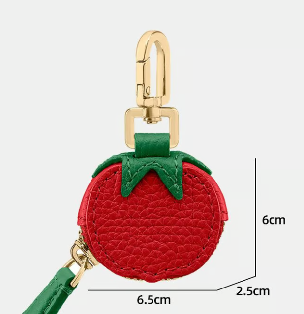 Cute Strawberry & Lemon Mini Coin Purse Charm-Jewelry & Earbuds – Lightweight Gift for Women, Teens & Kawaii Lovers