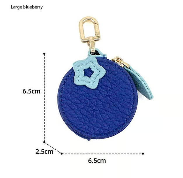 Cute Strawberry & Lemon Mini Coin Purse Charm-Jewelry & Earbuds – Lightweight Gift for Women, Teens & Kawaii Lovers