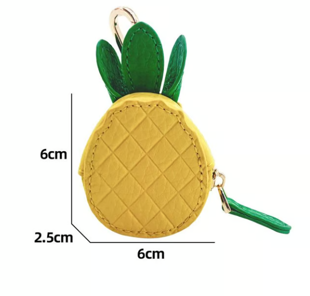 Cute Strawberry & Lemon Mini Coin Purse Charm-Jewelry & Earbuds – Lightweight Gift for Women, Teens & Kawaii Lovers