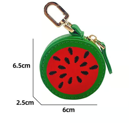 Cute Strawberry & Lemon Mini Coin Purse Charm-Jewelry & Earbuds – Lightweight Gift for Women, Teens & Kawaii Lovers
