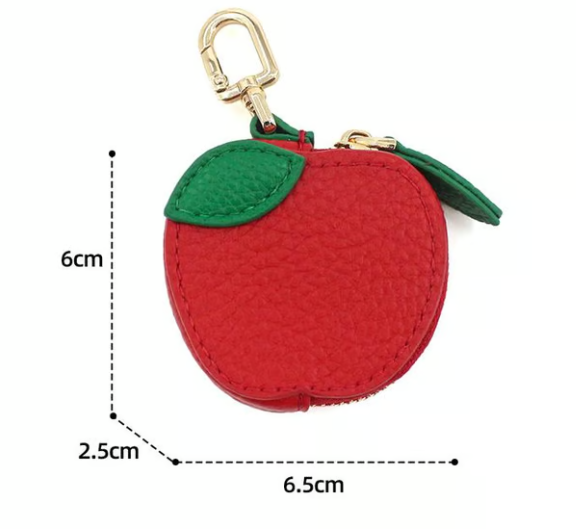 Cute Strawberry & Lemon Mini Coin Purse Charm-Jewelry & Earbuds – Lightweight Gift for Women, Teens & Kawaii Lovers
