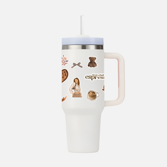 Cute Aesthetic Wrap Brown tumbler