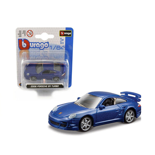 Official Bburago 2006 Porsche 911 Turbo - 1 : 64 Diecast Scale Model