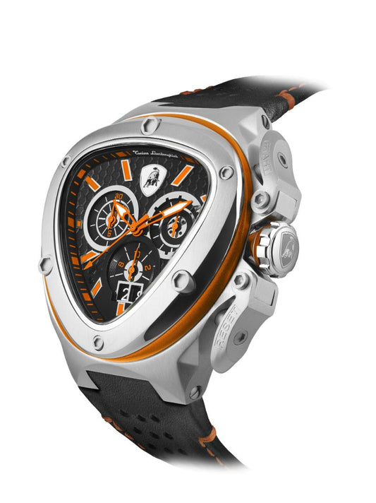 Tonino Lamborghini Spyder Quartz  Black Dial Analog Watch For Gents -  TL9XB-SS
