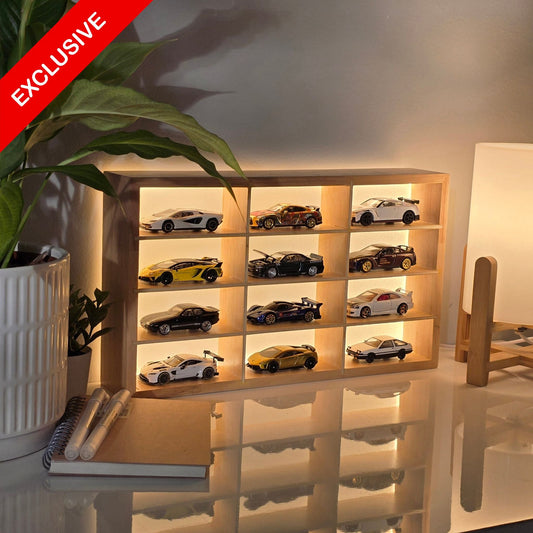 Exclusive Drop Wooden LED  Hot Wheels Organizer Don't Miss Out