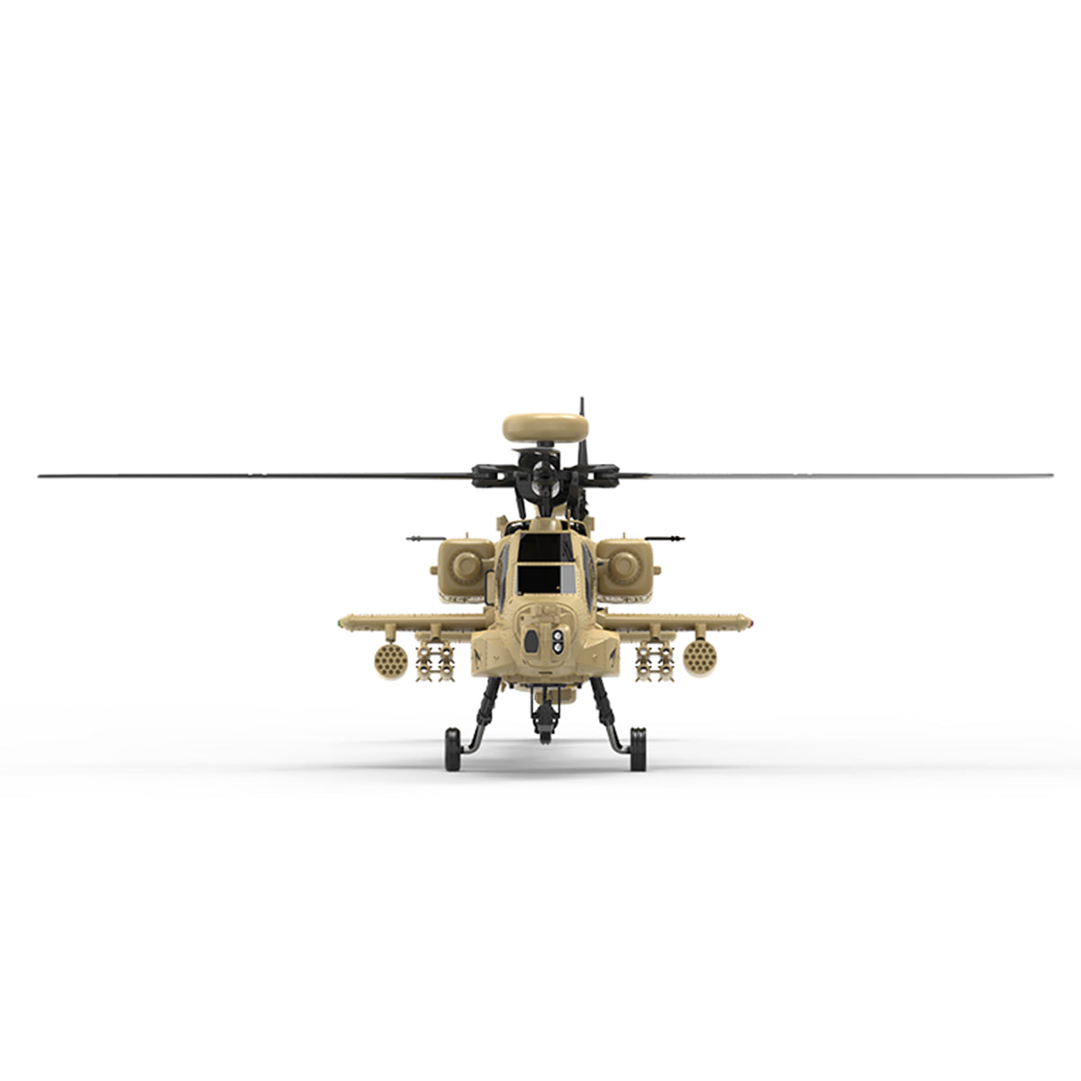 WOLFBUSH YUXIANG F11-N AH64 Apache 1/32 Scale RC Helicopter Model  - 2.4G 6CH Coaxial Dual Rotor 6G/3D with Optical Flow Altitude Hold (RTF Version/Desert Yellow)
