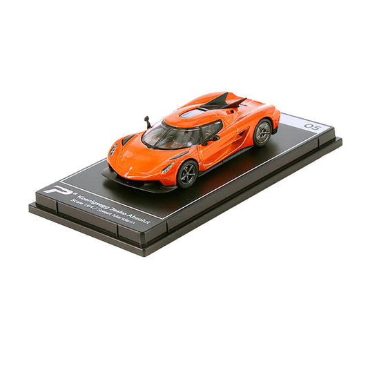 PosterCars 1:64 Koenigsegg Jesko Absolut 05 – Sweet Mandarin Acrylic Box | Hypercar League Collection Diecast Model