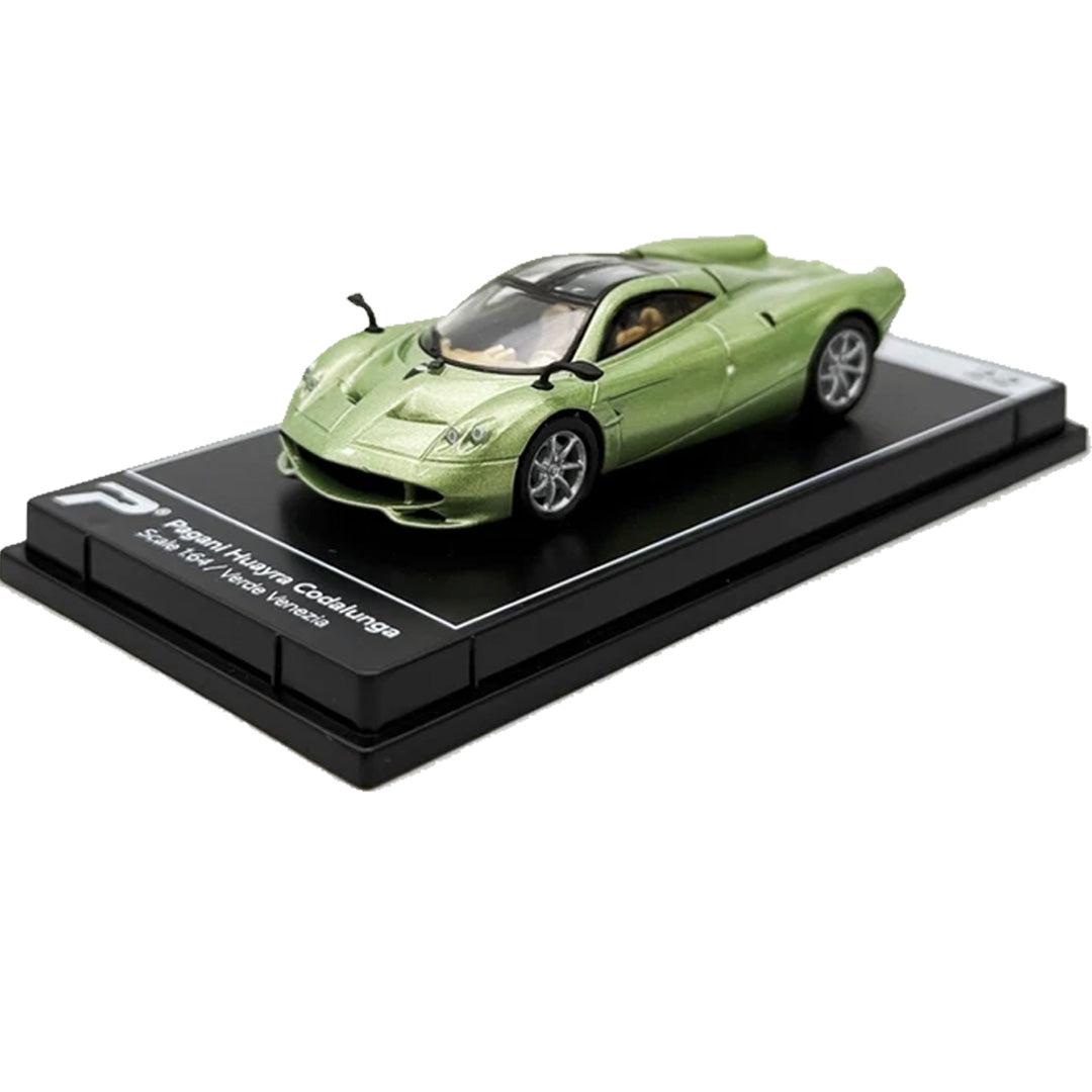 PosterCars 1:64 Pagani Huayra Codalunga – Green – Acrylic Box | Hypercar League Collection #22