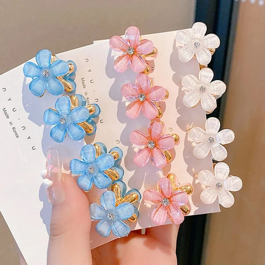 Set of 3 Mini Flower Hair Clips