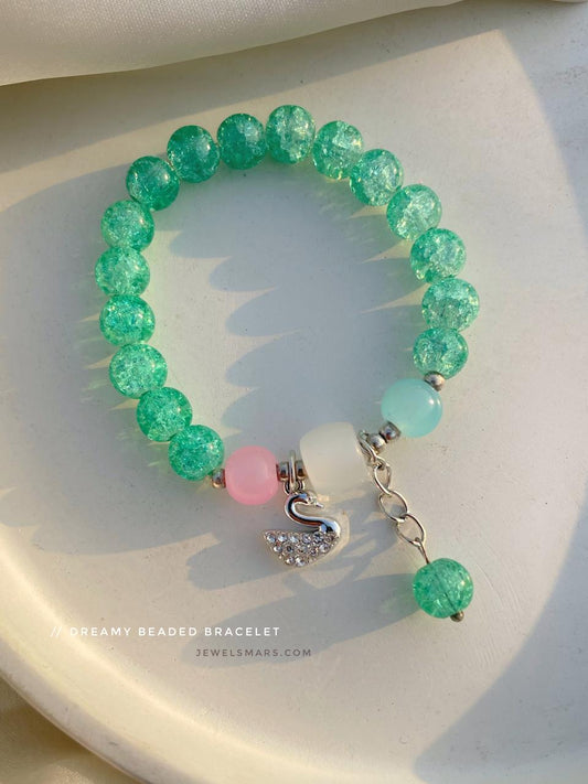 Swan Bracelet- green