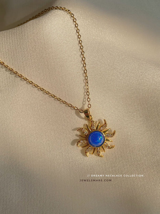 Sapphire Sun Necklace