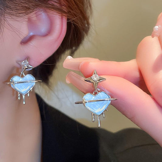 Dripping Heart Earrings