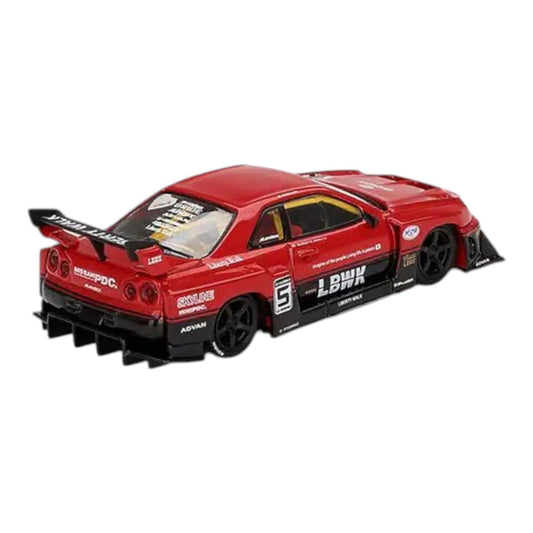 Mini GT Code 843 Nissan Lb-er34 Super Silhouette Skyline Red-black