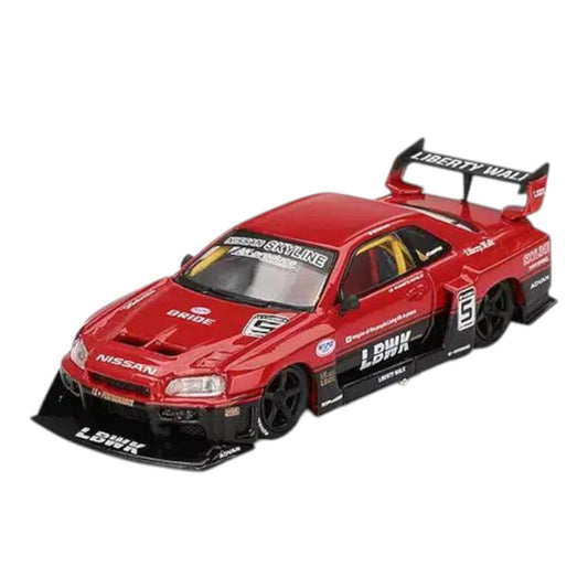 Mini GT Code 843 Nissan Lb-er34 Super Silhouette Skyline Red-black