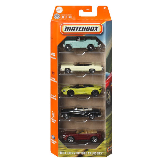 Card Damaged Matchbox Imported MBX Convertible Cruisers Official Set of 5 Vehicles Exclusive Collection