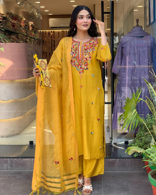 Yellow Simple Elegant Suit