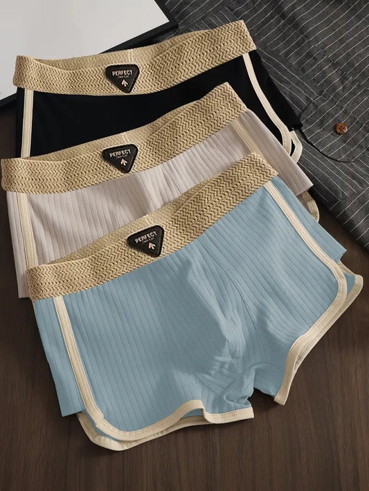 3-Pack Men’s Soft Boxer Briefs – Stretchy, Non-Transparent, Comfortable Fit