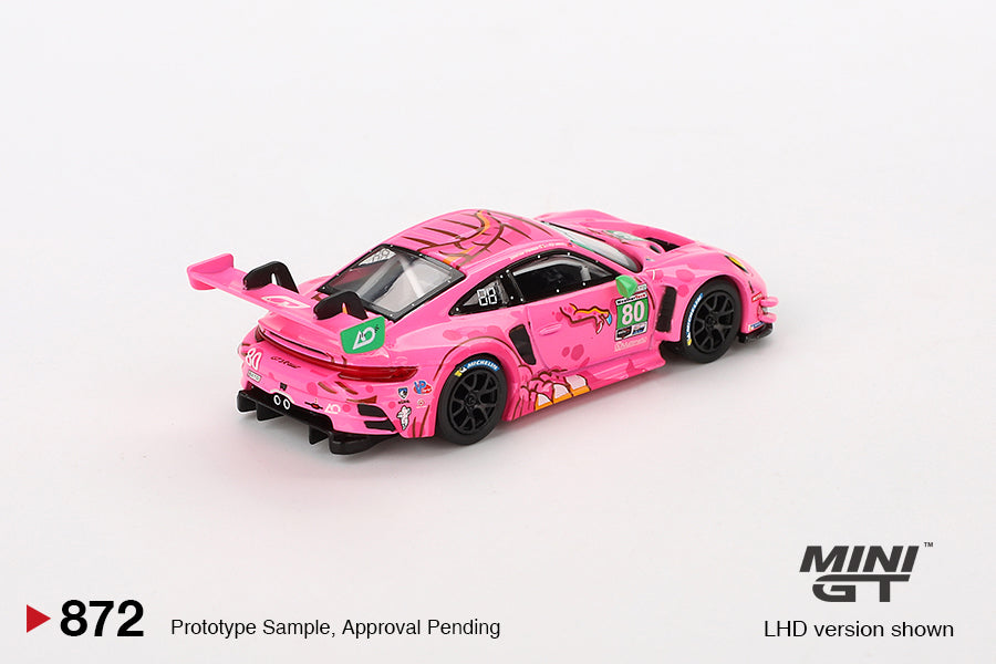Mini GT 1/64 Porsche 911 GT3 R #80 2023 IMSA VIRginia Roxy AO Racing Pink