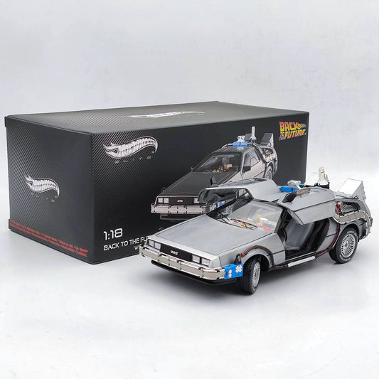 Hot Wheels 1/18 Elite Back To The Future Time Machine BCJ97 Diecast Model Car Collection Auto Gift In stock