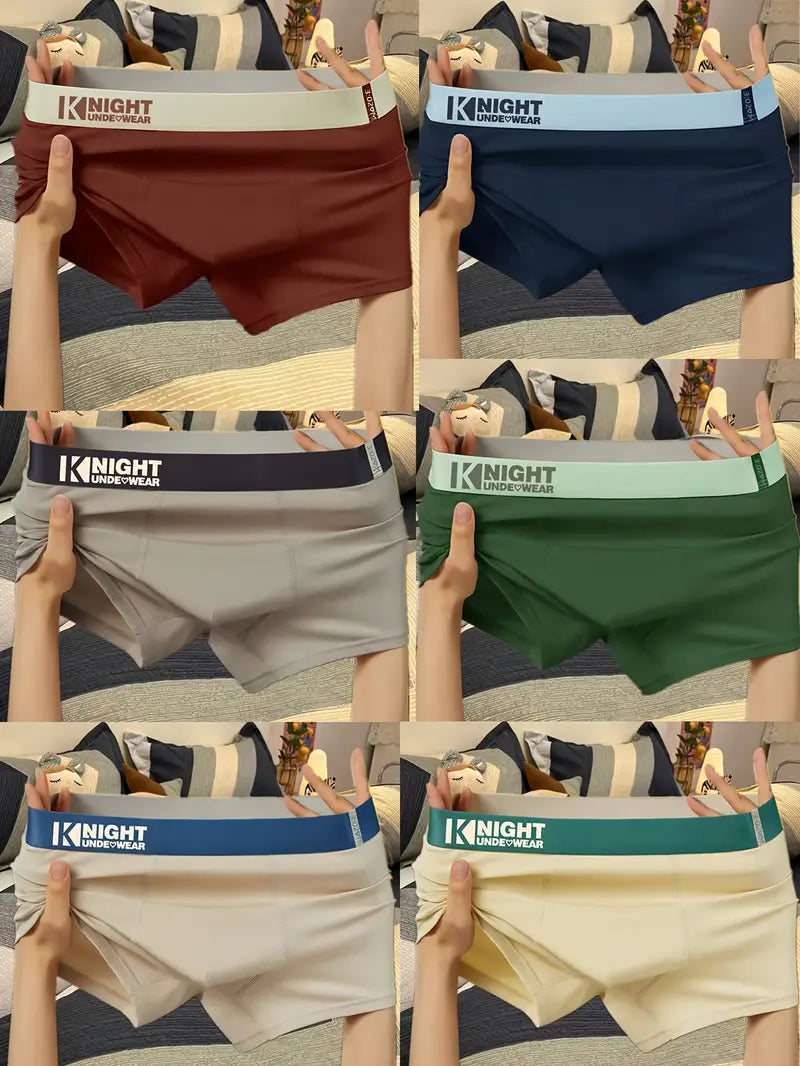 Stylish Ultra-Soft 4-Pack Men’s Solid Color Boxer Briefs – Comfortable, Breathable, and Stretchy Underwear Set