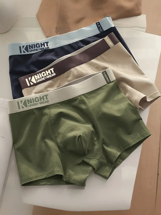 Stylish Ultra-Soft 4-Pack Men’s Solid Color Boxer Briefs – Comfortable, Breathable, and Stretchy Underwear Set