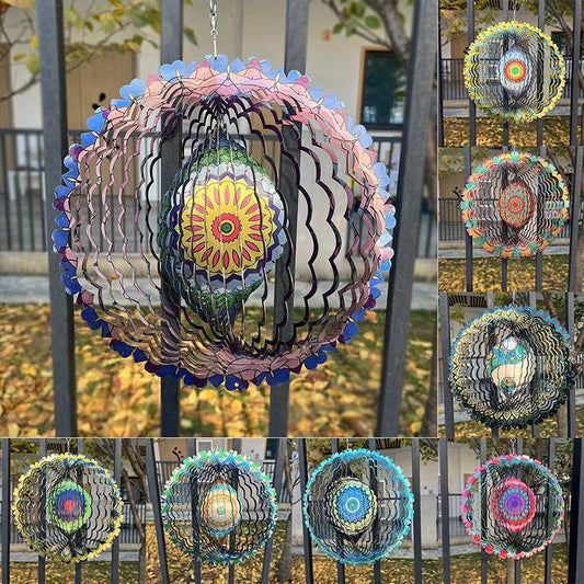 3D Colorful Wind Spinning Mandala
