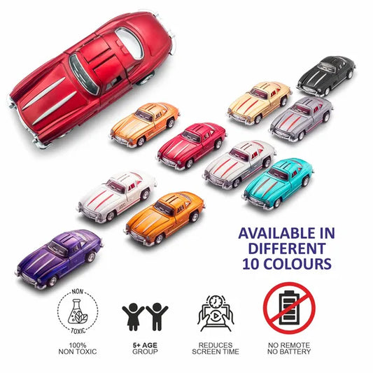 Multicolor Classics Pull‑Back Action Toy Car – Realistic Design