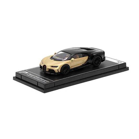 Postercars H10 Bugatti Chiron Supersport with Acrylic Box – Silk & Nocturne Black 1:64 Diecast Car Model