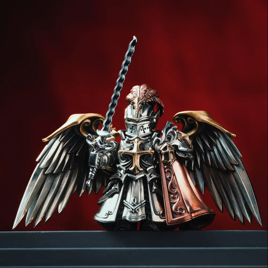 Crimson Templar Collectible Figure Detachable Bronze Copper Knight Statue