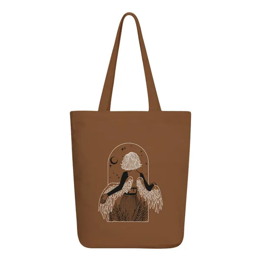 Brown Canvas Casual Tote Bag