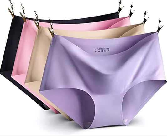 Women's Seamless Underwear for Women (Multicolor) (Pack of 4)