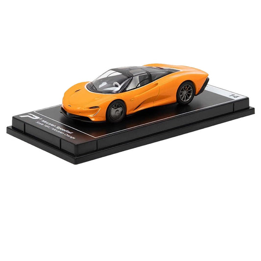 PosterCars 1:64 McLaren Speedtail – Orange – Acrylic Box | Collection #14