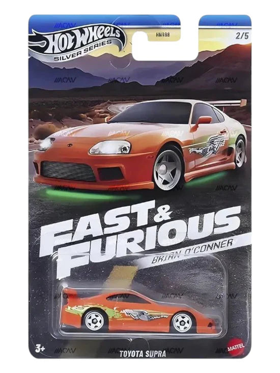 Hot Wheels 2025 Silver Series Fast and Furious Brian o'conner Cars  1:64 Scale - Set Of 5