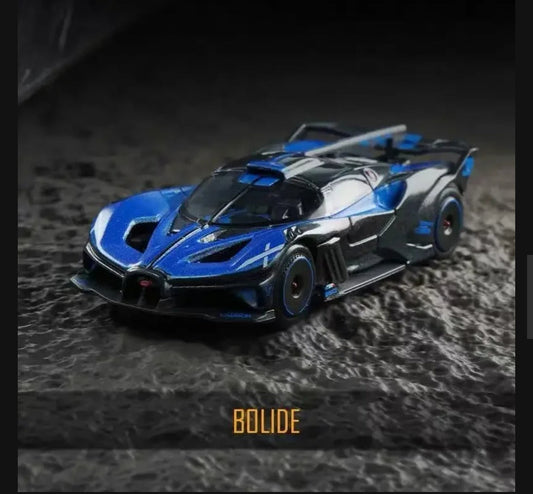 Official Bburago Bugatti Bolide Blue- 1 : 64 Diecast Scale Model