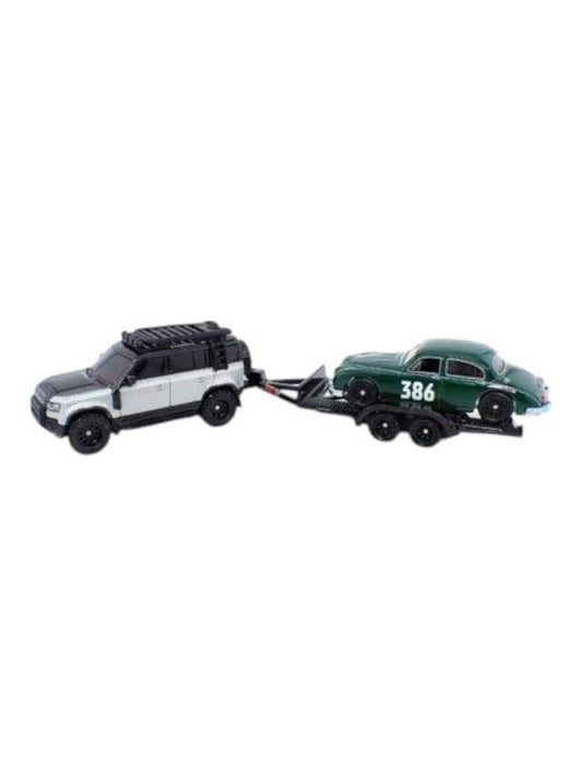 Hotwheels Team Transport Jaguar mk1 & 2023 land rover defender 110 1:64 scale
