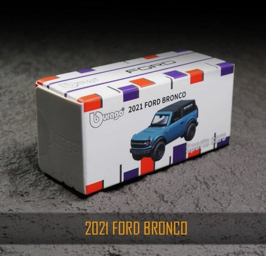 Official Bburago 2021 Ford Bronco- 1 : 64 Diecast Scale Model